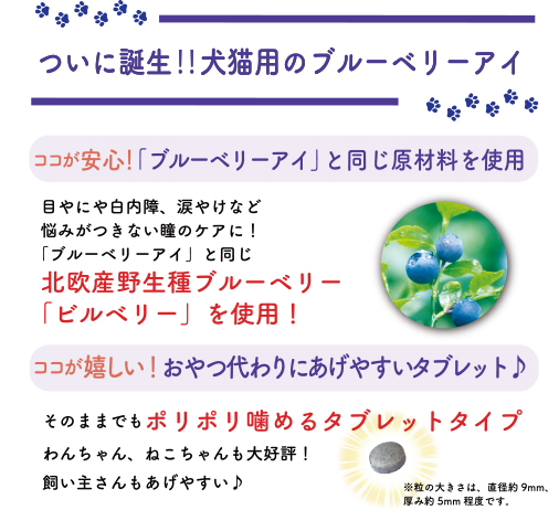 待望のペットサプリ誕生 犬猫用のブルーベリーアイ 京まま 京都 伏見 山科 宇治 城陽 お出かけ情報サイト 京都ぱど